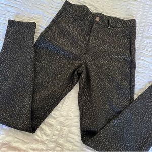 HYVE Boutique Animal Print Black Skinny Pants New S
